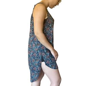 PAINTED THREADS FLORAL HIGH LOW DRESS M